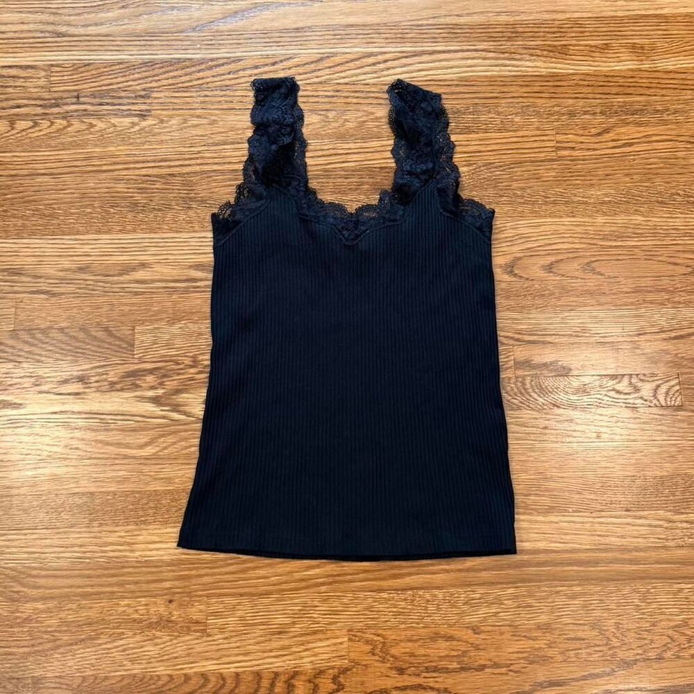 J.Crew Black Lace Cami Size M